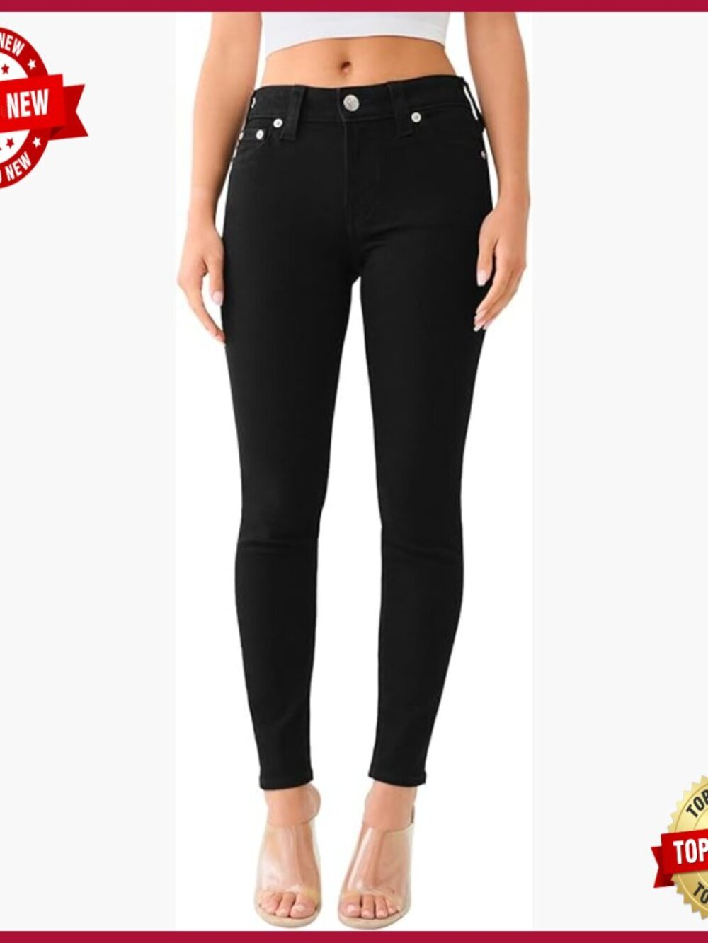 Mid Rise Curvy Fit Skinny Ankle Jeans, Stretchy Denim, Women's Size